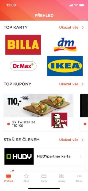 Moiblní aplikace Portmonka